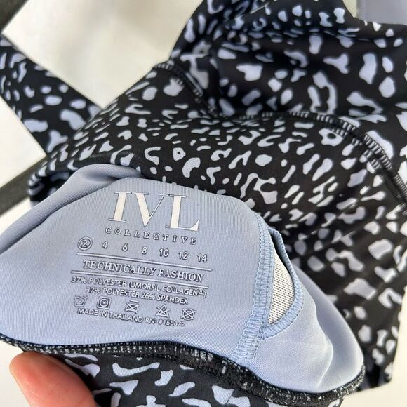 IVL collective blue leopard print sports bra size 2 - Picture 6 of 6